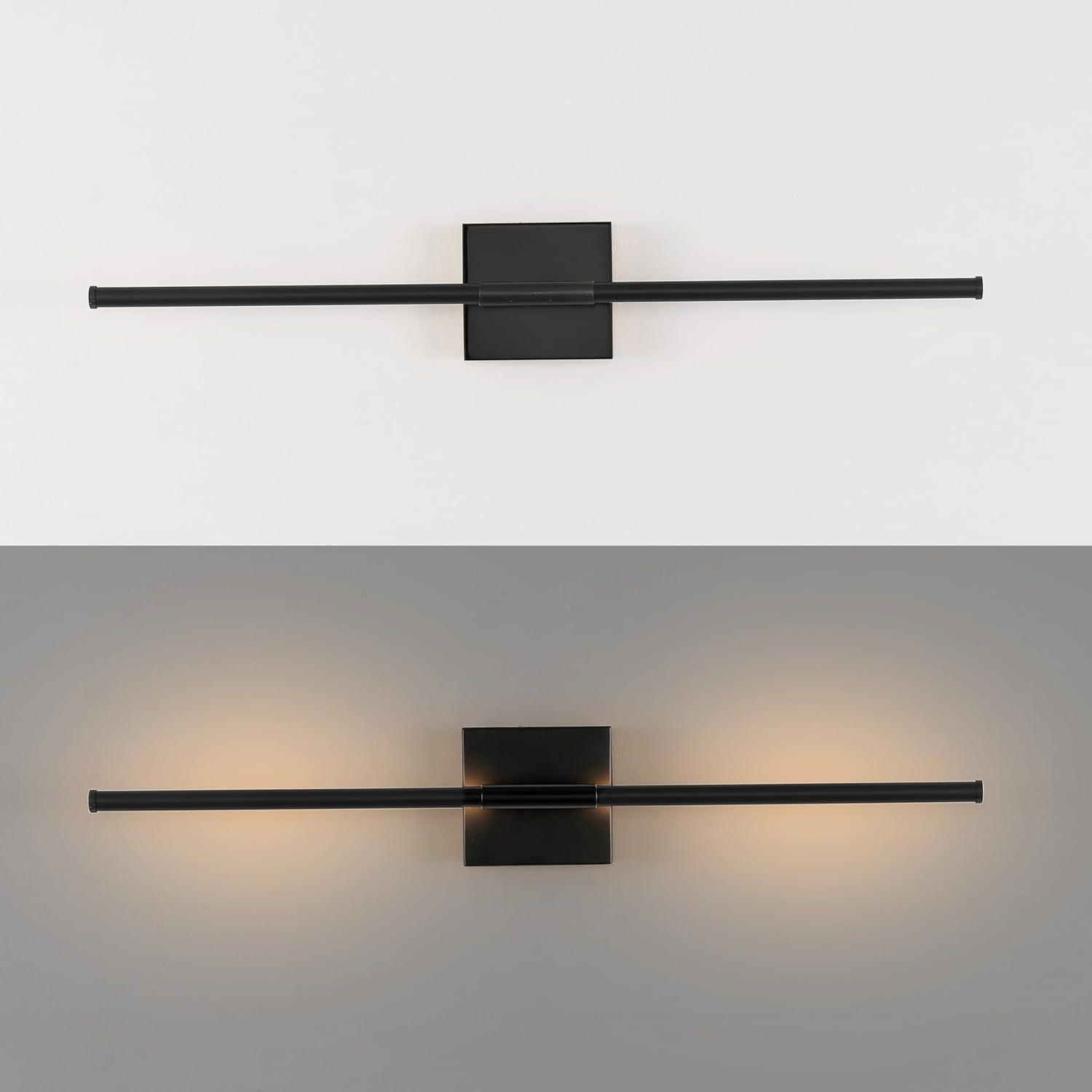 Makena 28" Dimmable Integrated LED Modern Metal Wall Sconce, Black