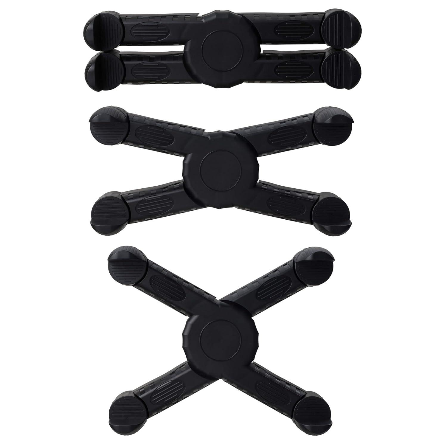 Kantek Mobile Computer CPU Stand, with Adjustable Width and Locking Casters, Black