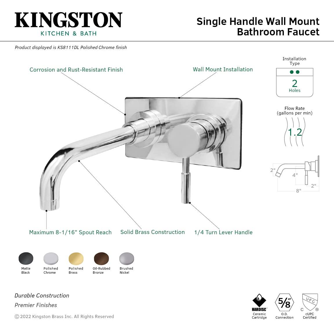 Concord Wall Mounted Bathroom Faucet
