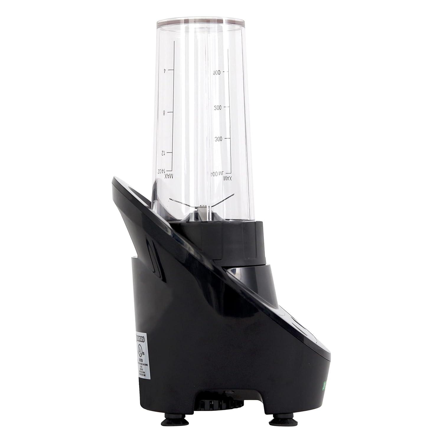 Black BPA-Free Corded Electric Single Serve Blender with Stainless Steel Blades