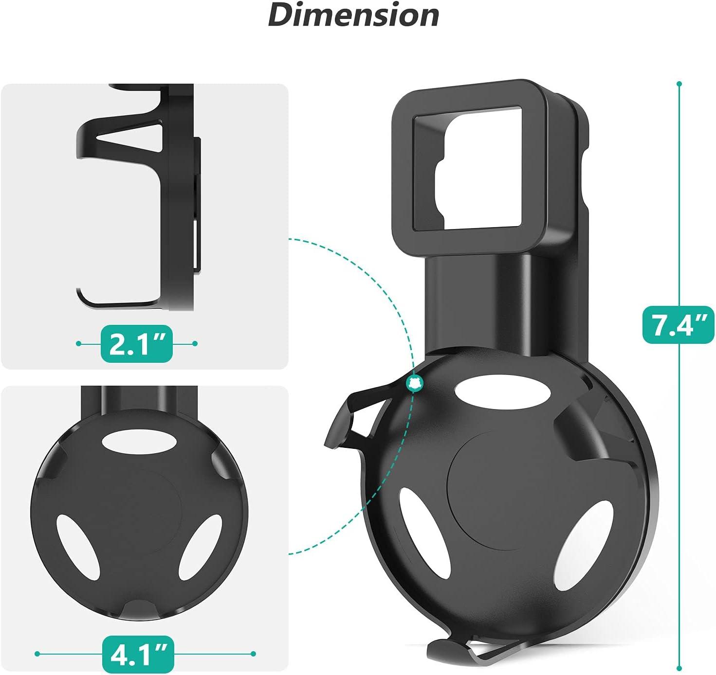 Black Wall Mount Holder for Echo Dot 3rd Gen with Cable Management