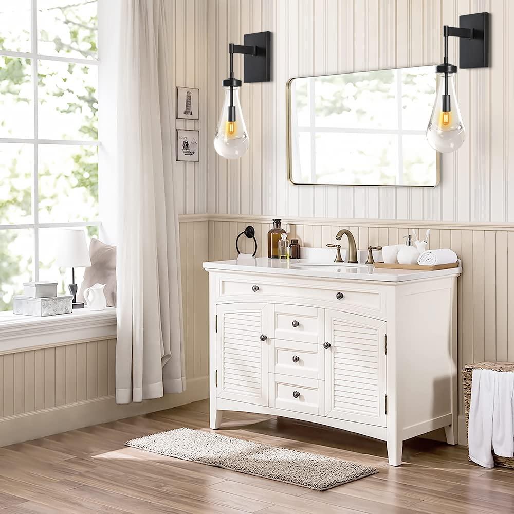 Raindrop Thick Crystal Arm Wall Sconce