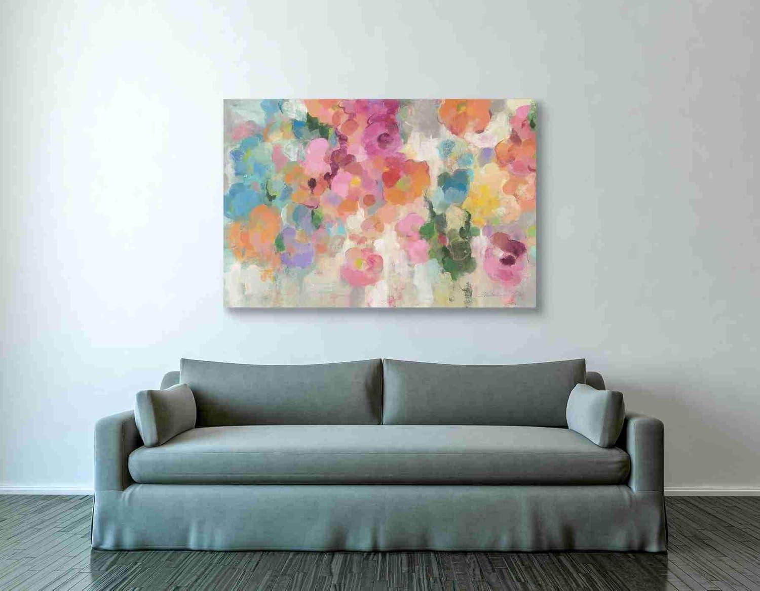 Epic Graffiti  "Colorful Garden I" by Silvia Vassileva, Giclee Canvas Wall Art, 18"x26" 40" x 60"