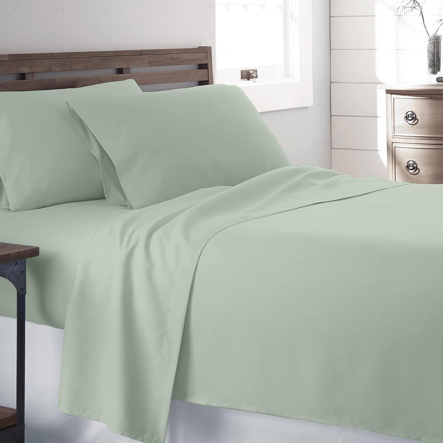 Egyptian Linens Solid 600 Thread Count Sheets Set Sage King