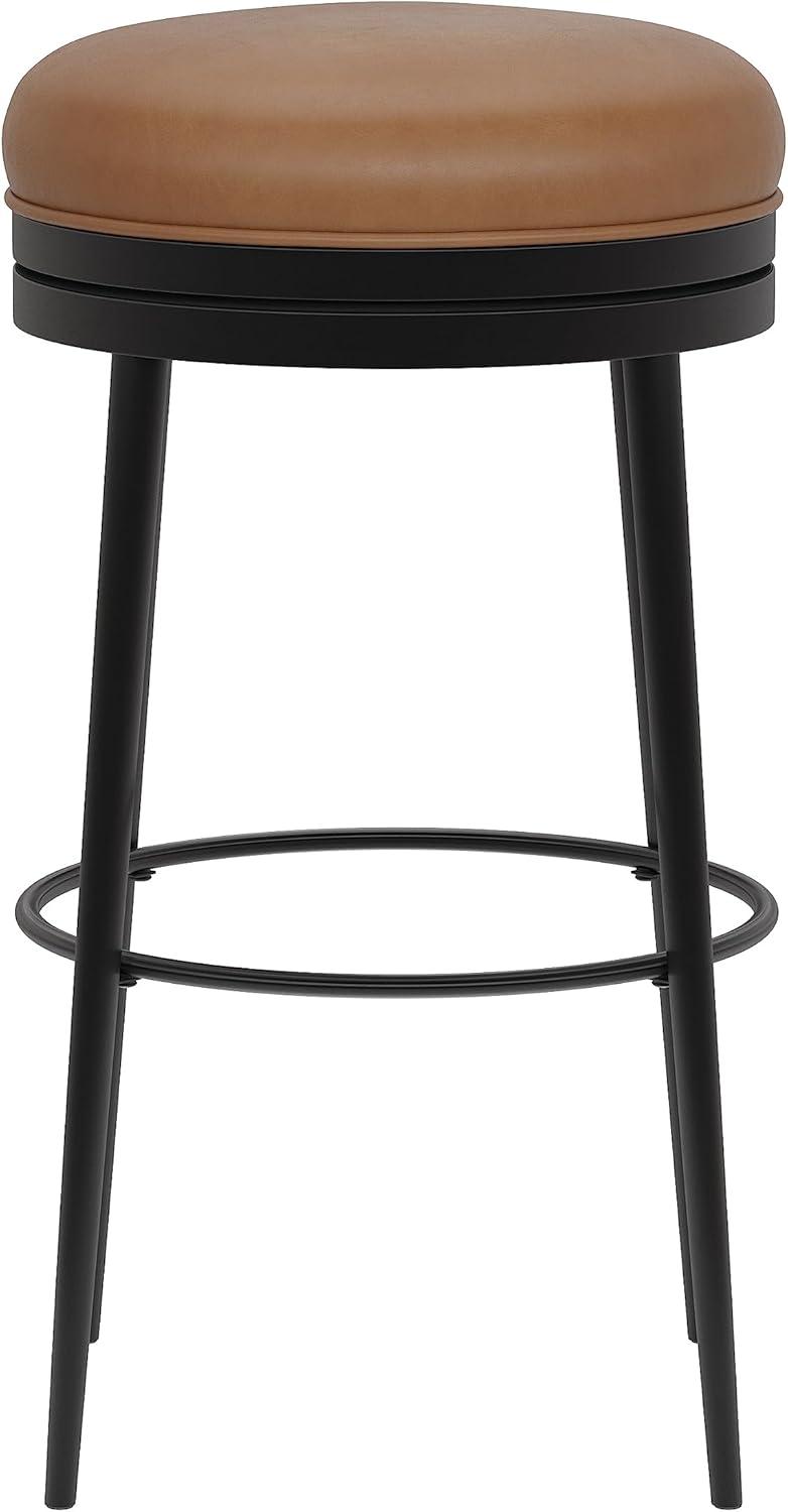 Hillsdale Aubrie Metal Counter Height Swivel Stool, Matte Black