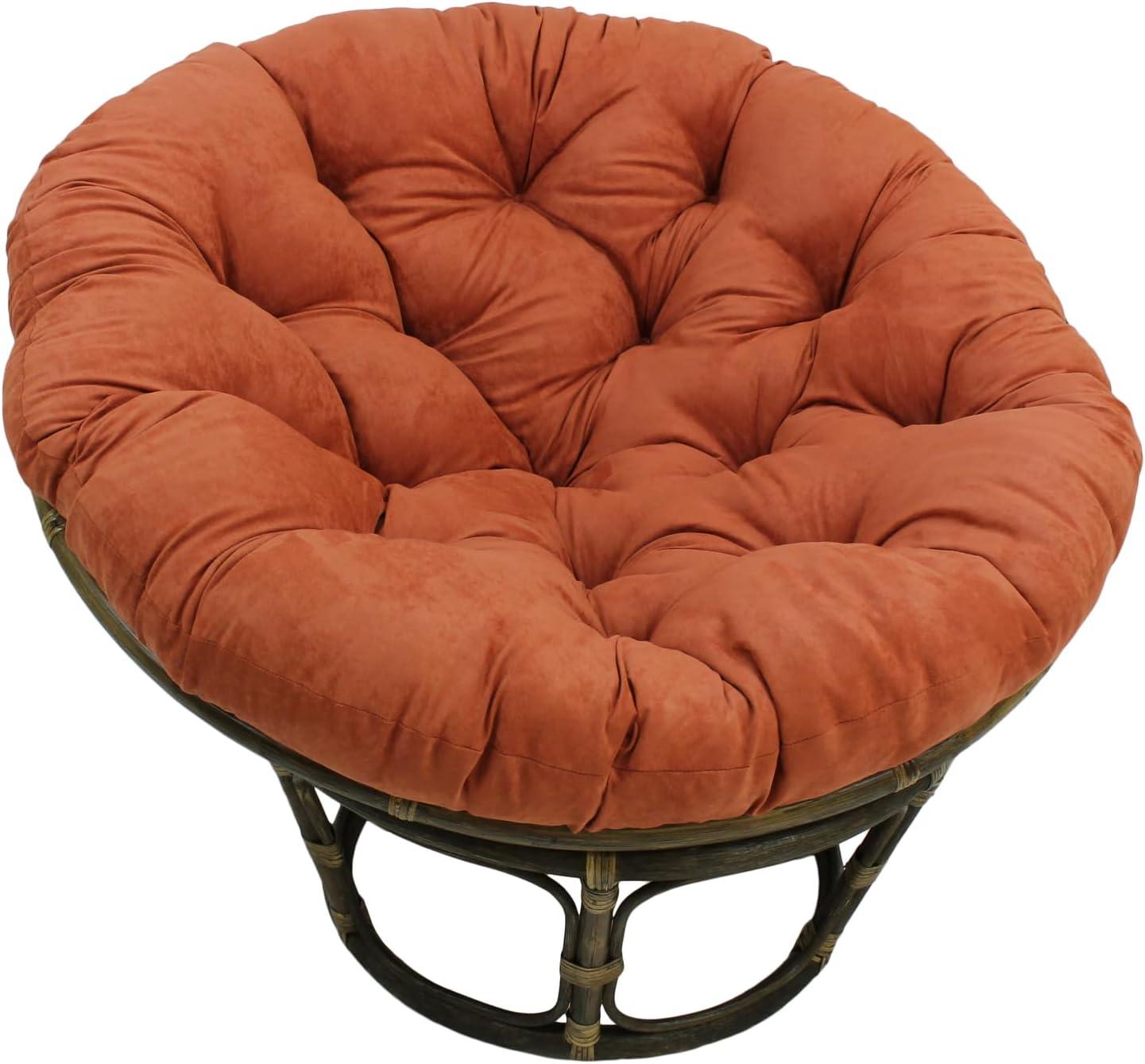 42" Rattan Papasan Chair with Micro Suede Cushion - International Caravan