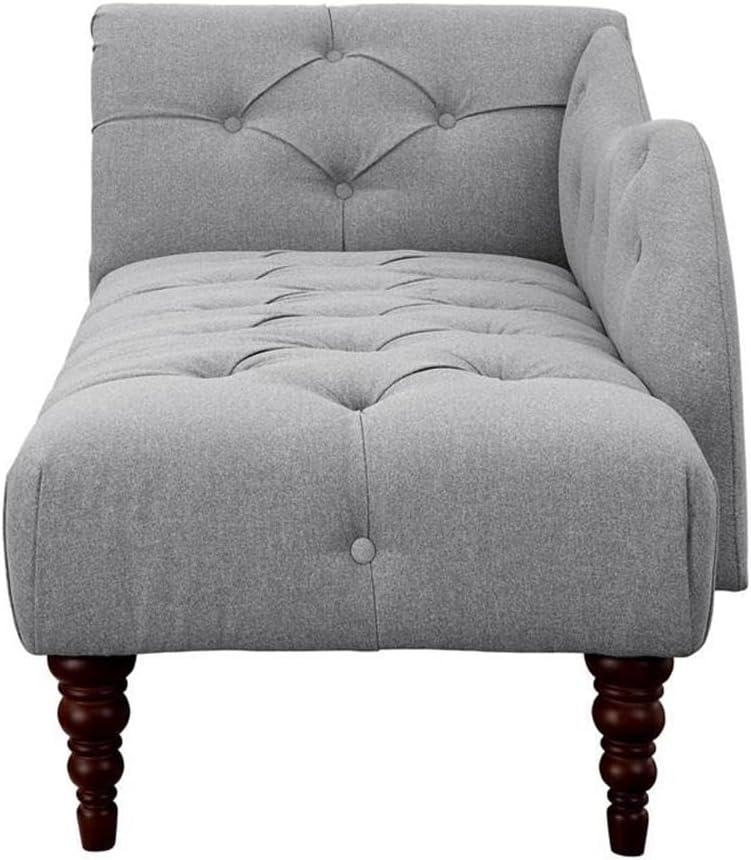 Lexicon Blue Hill 66" Traditional Textured Fabric Chaise in Dove Gray