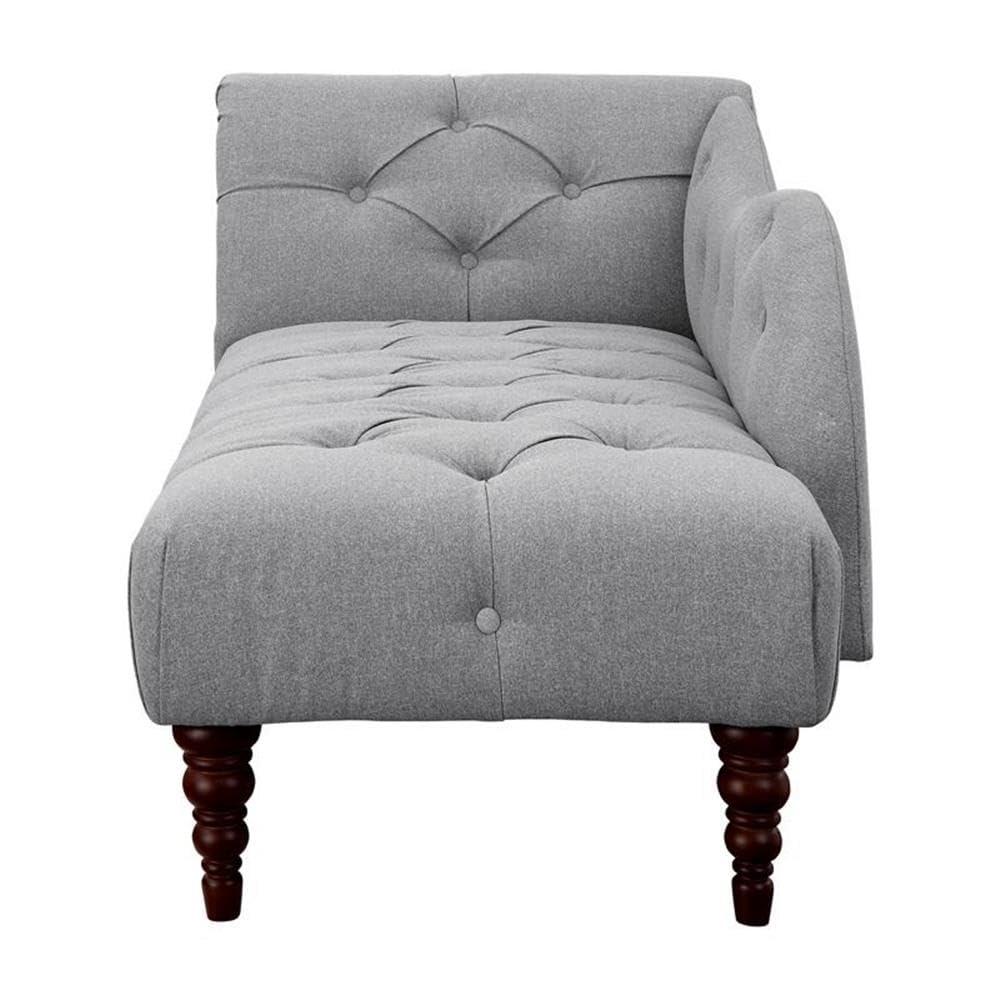 Lexicon Blue Hill 66" Traditional Textured Fabric Chaise in Dove Gray