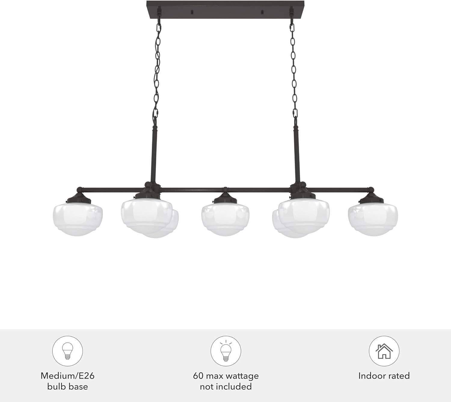 Hunter Saddle Creek 7 Light Linear Chandelier Ceiling Light Fixture