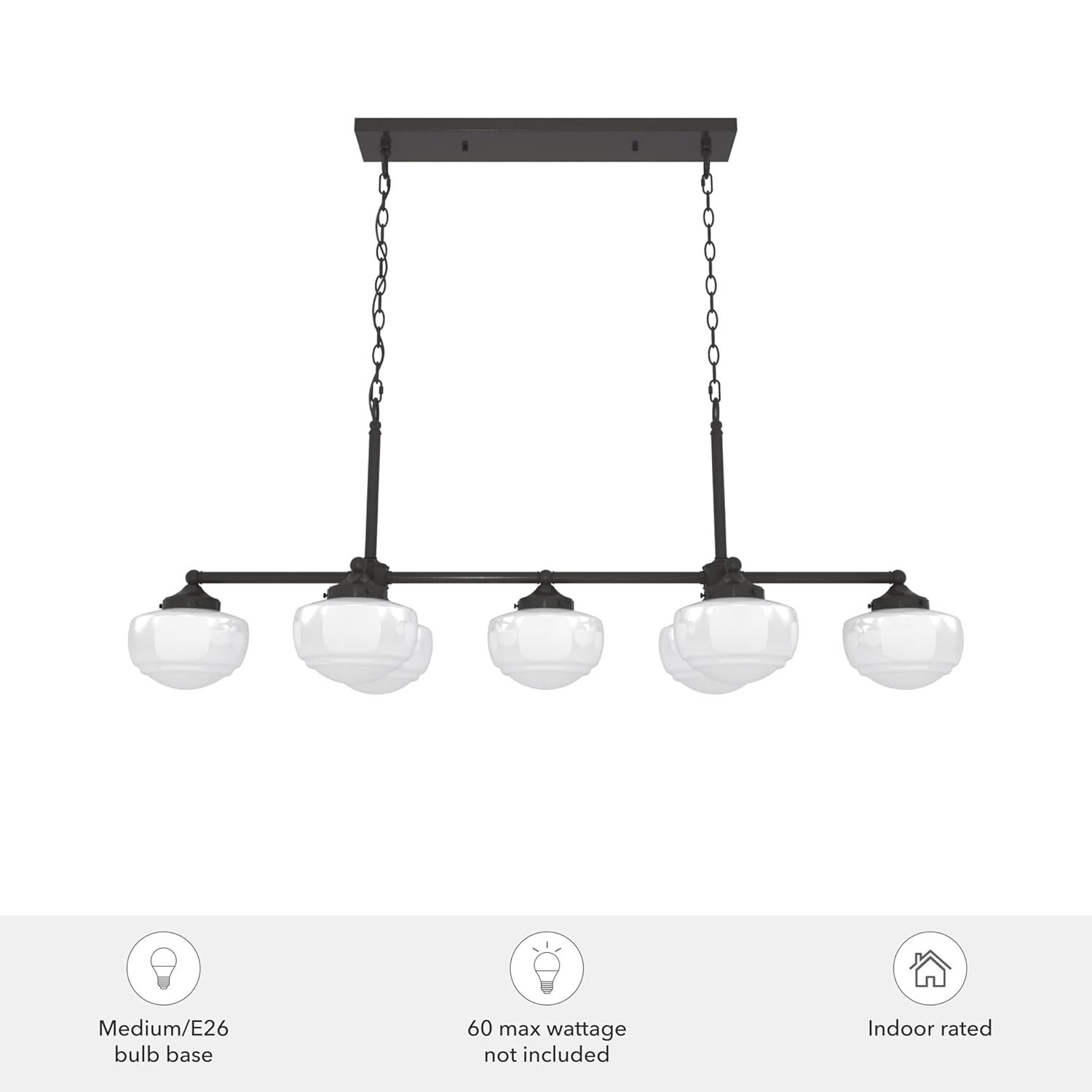 Hunter Saddle Creek 7 Light Linear Chandelier Ceiling Light Fixture