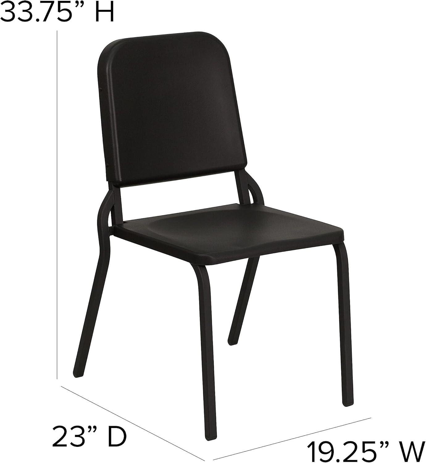 Flash Furniture HERCULES Series Black High Density Stackable Melody Band/Music Chair