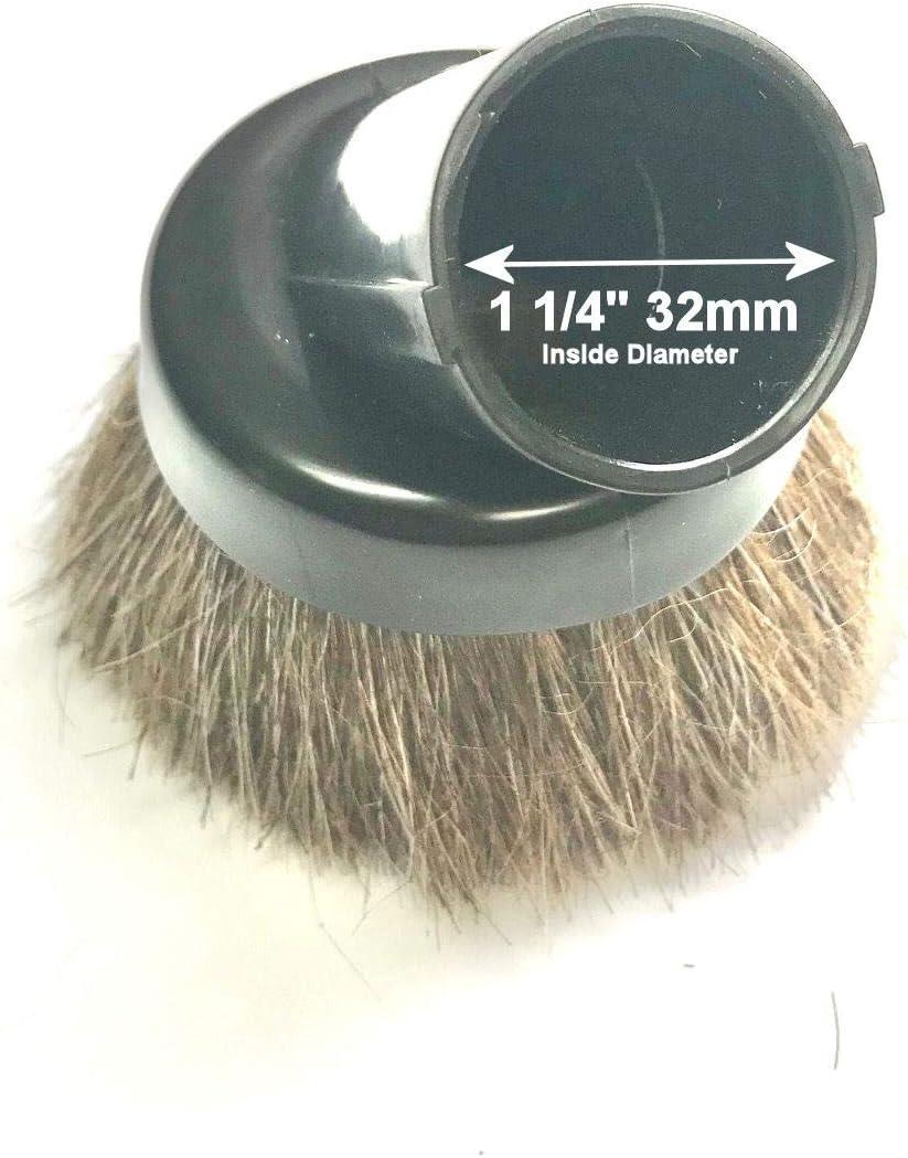 Soft Touch Fluffy Dust Brush Fits Residential and Vacuum Cleaners with 1 1/4 Inch Hose Compatible with Hoover, Eureka, Kirby, Shop Vac, Central Vac Systems, Oreck, Sanitaire, Vacuflow, Euroclean,