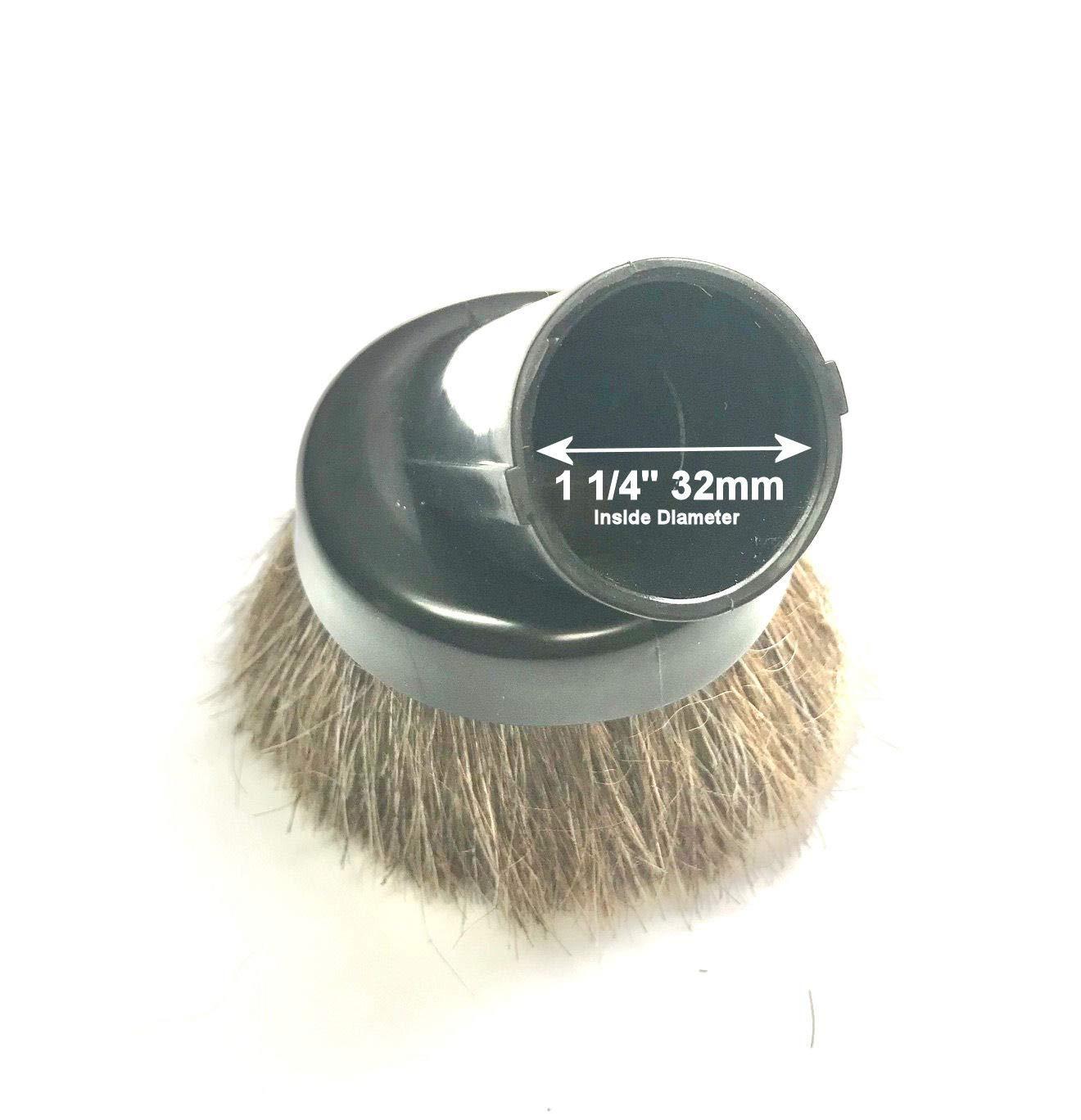 Soft Touch Fluffy Dust Brush Fits Residential and Vacuum Cleaners with 1 1/4 Inch Hose Compatible with Hoover, Eureka, Kirby, Shop Vac, Central Vac Systems, Oreck, Sanitaire, Vacuflow, Euroclean,