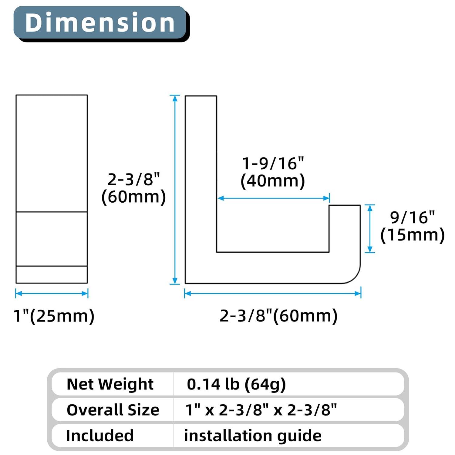 Stainless Steel Bathroom Wall Mounting Robe Hook