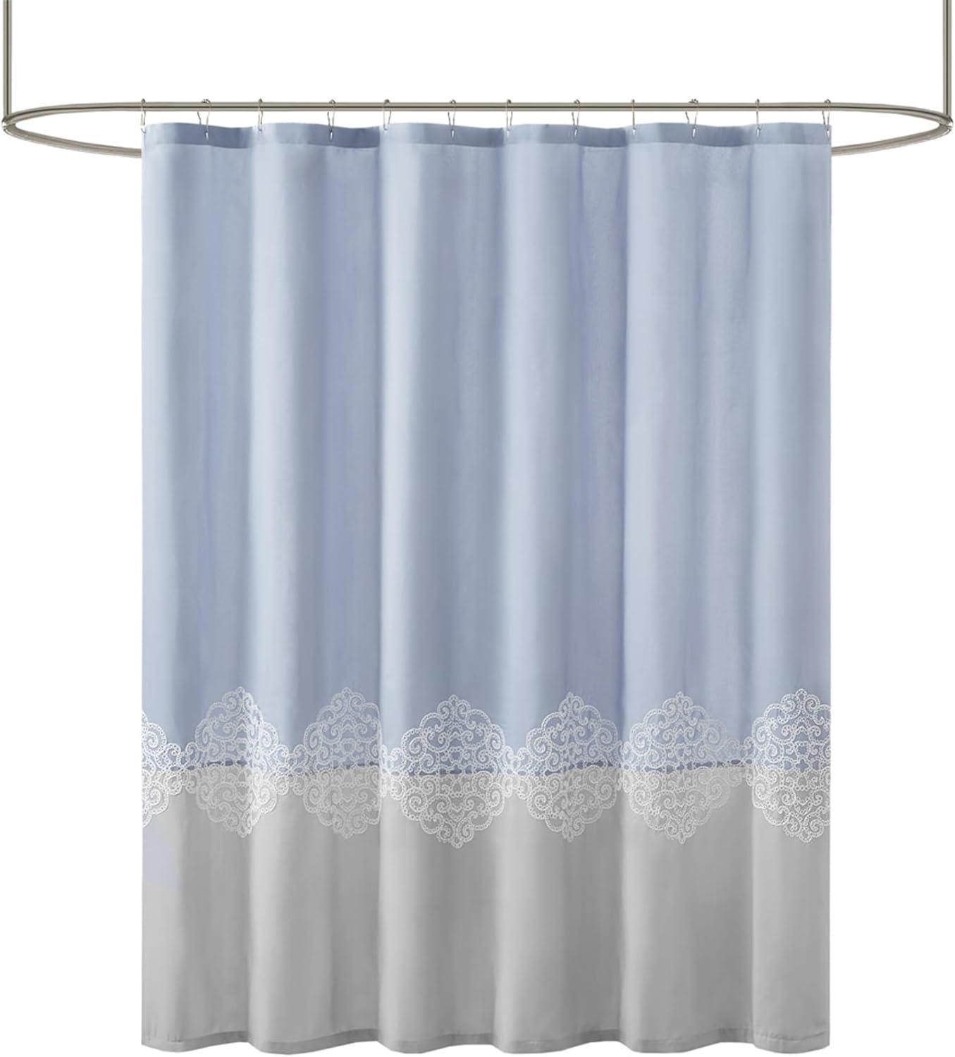 Hulet Pieced and Embroidered Single Shower Curtain