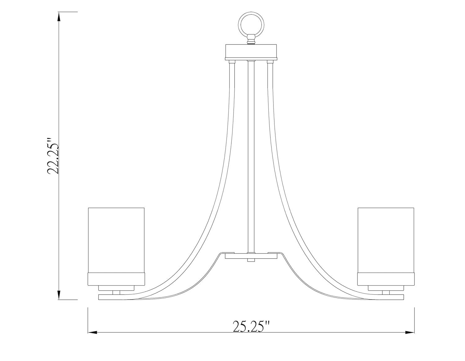 Z-Lite Willow 5 - Light Chandelier in  Olde Bronze