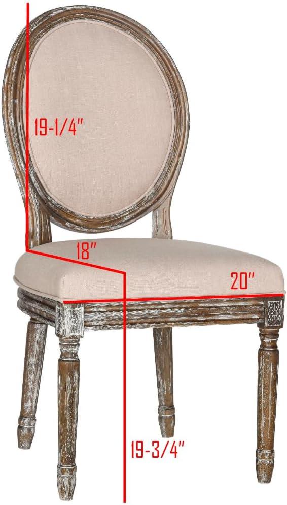 Holloway 19''H French Brasserie Oval Side Chair (Set of 2) - Navy/Cream - Safavieh