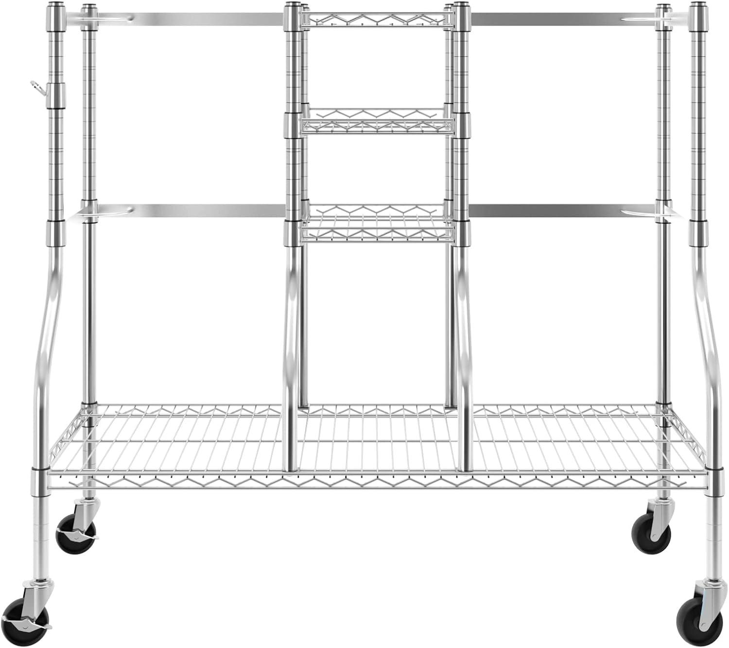 MonsterRax Standard Golf Storage Rack for 2 Large Golf Bags and Golf Accessories