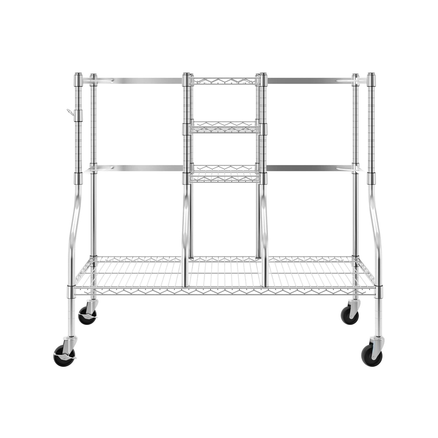 MonsterRax Standard Golf Storage Rack for 2 Large Golf Bags and Golf Accessories