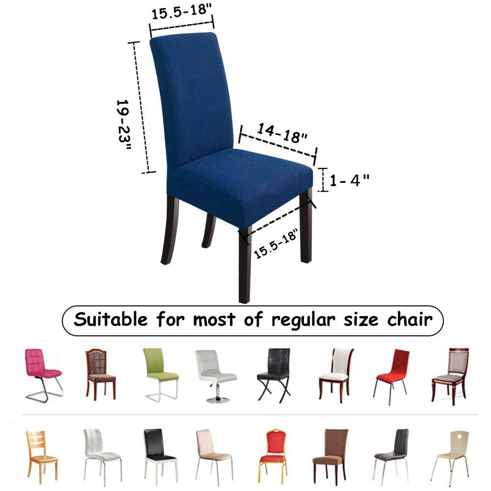 Chair Covers for Dining Room 4 Pack Navy Blue Chair Covers Super Fit Washable Kitchen Chair Protector Cover for Dining Room, Hotel, Ceremony