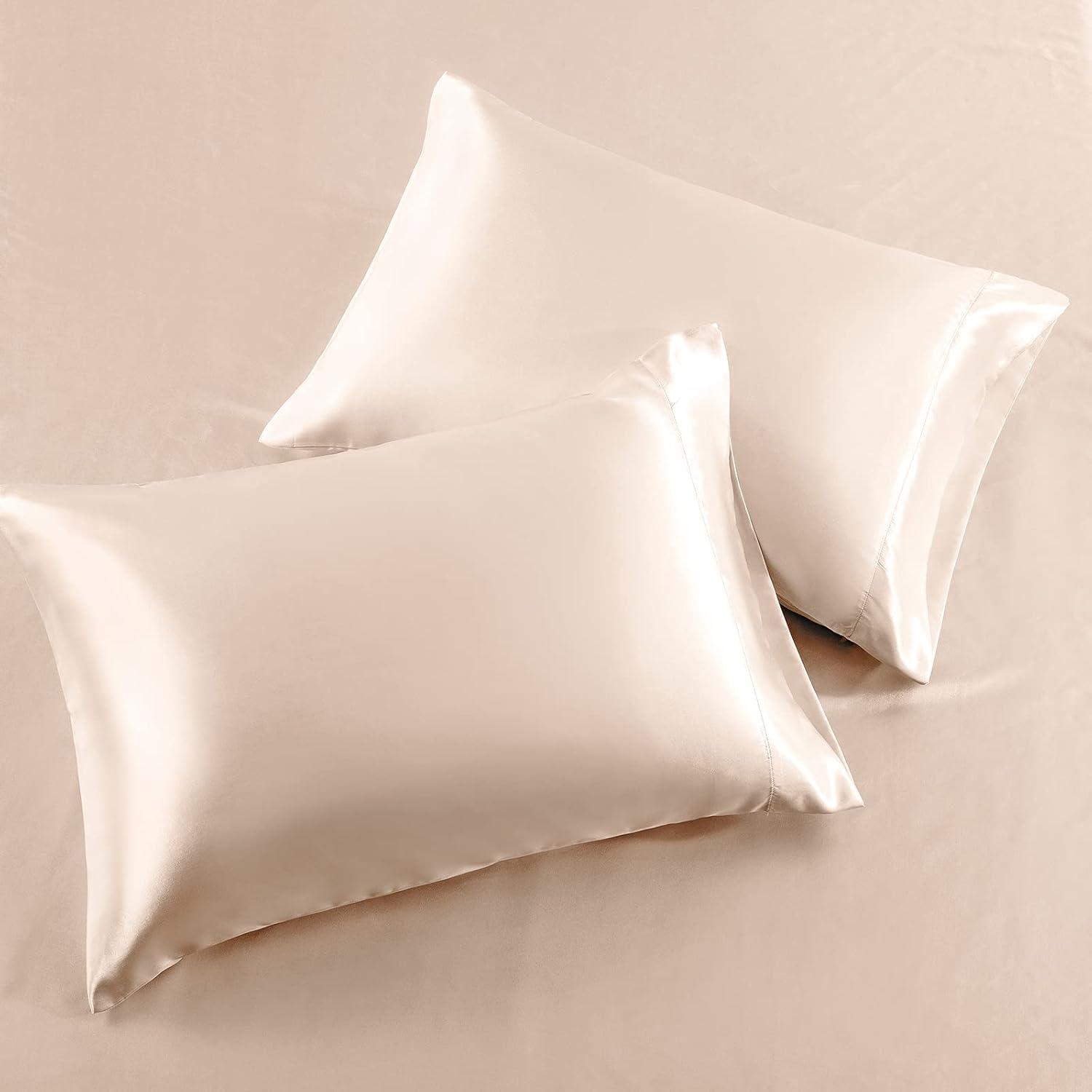 Blush Pink Satin King Sheet Set with Deep Pockets