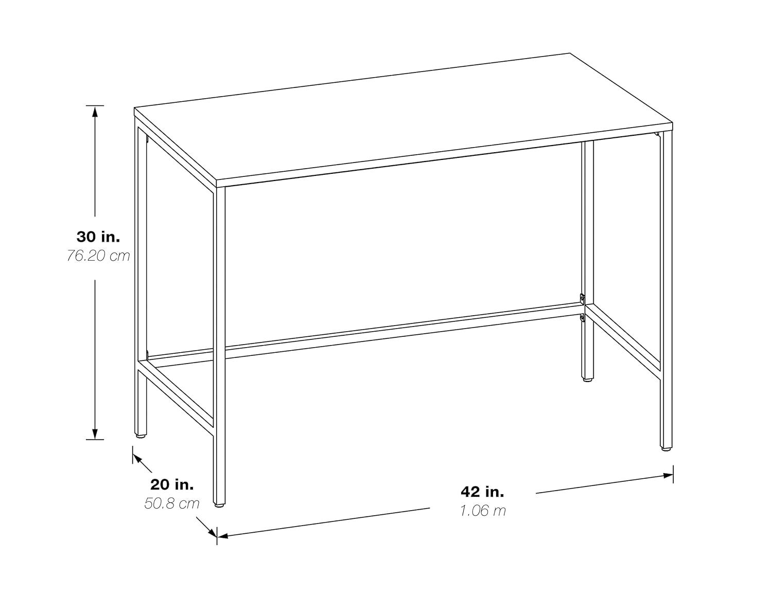 OSP Home Furnishings Contempo 42" Desk in White Oak Finish