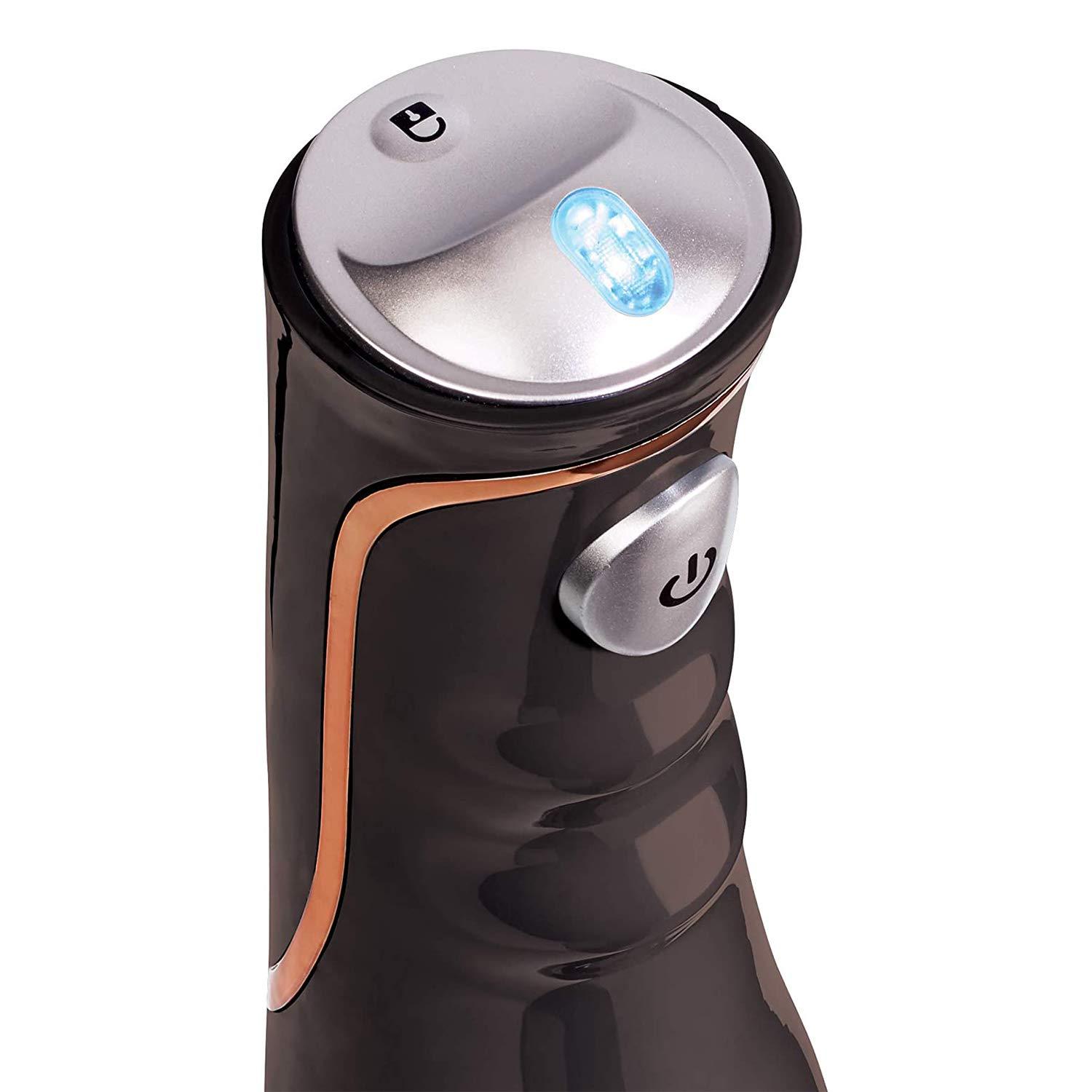 Crux Cordless Hand Immersion Blender, 7.5 inch Blending Arm, Mix, Whip, Puree Sauces/Soups, Rechargeable, Easy to Clean, Dishwasher Safe Removeable Parts, Stainless Steel/Black, 14790