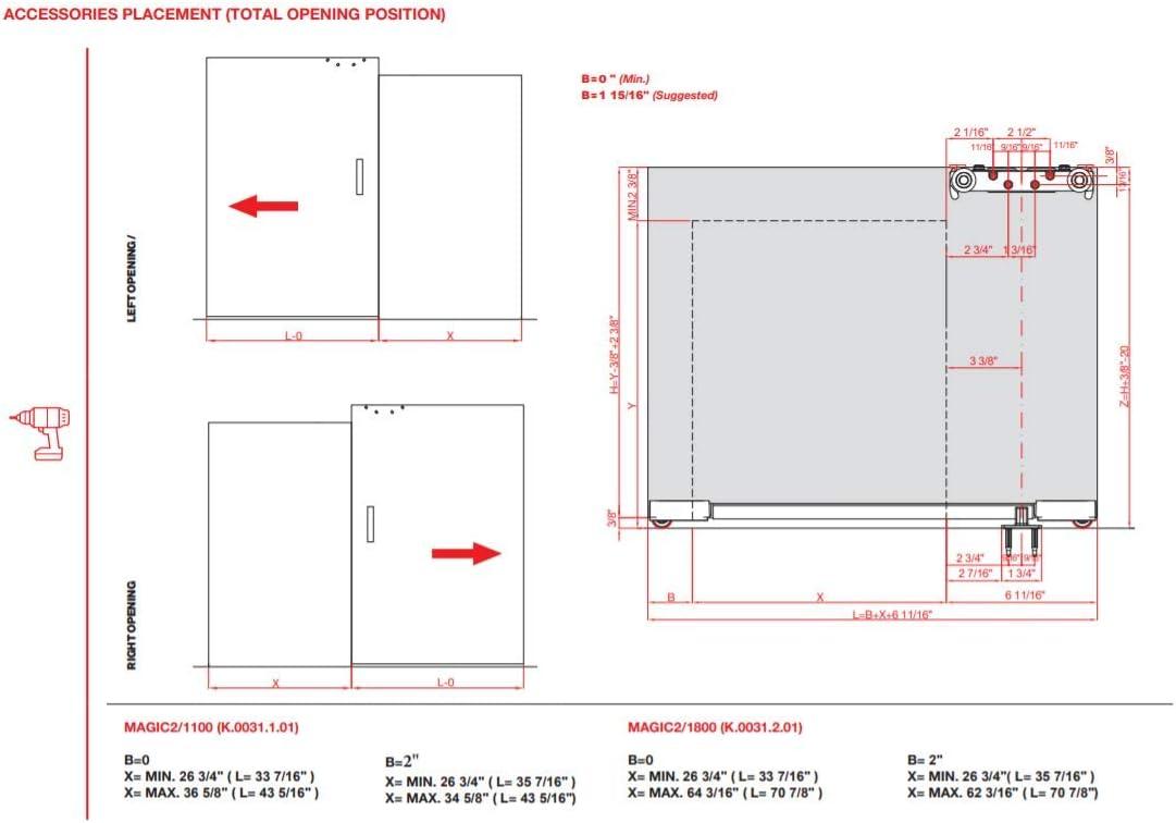 Milcasa Magic 2 Wall Mount Sliding System For Wood Doors