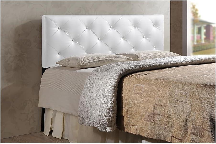 Queen Baltimore Modern and Contemporary Faux Leather Upholstered Headboard: Padded, Rubberwood Frame - Baxton Studio