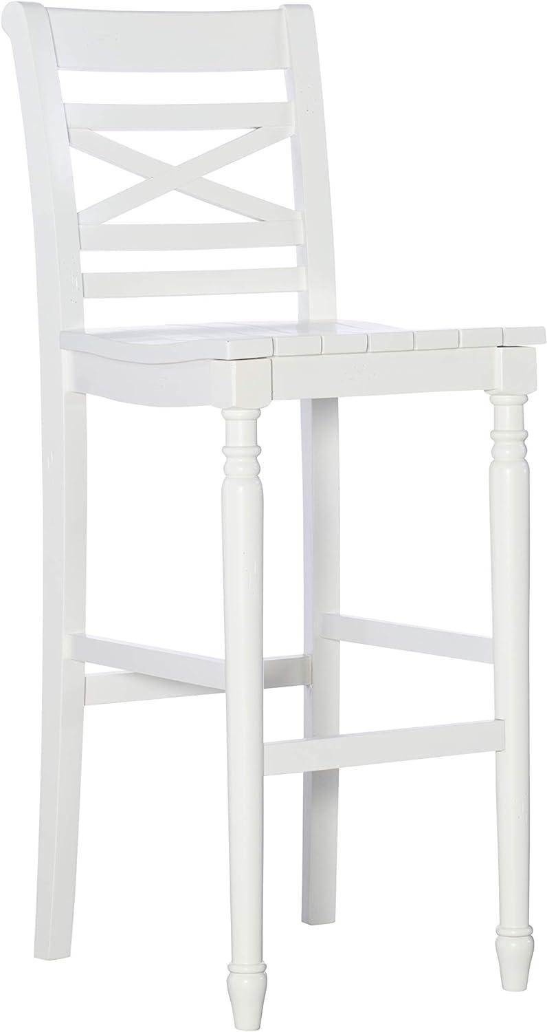 Asher 30.25" Bar Stool , White