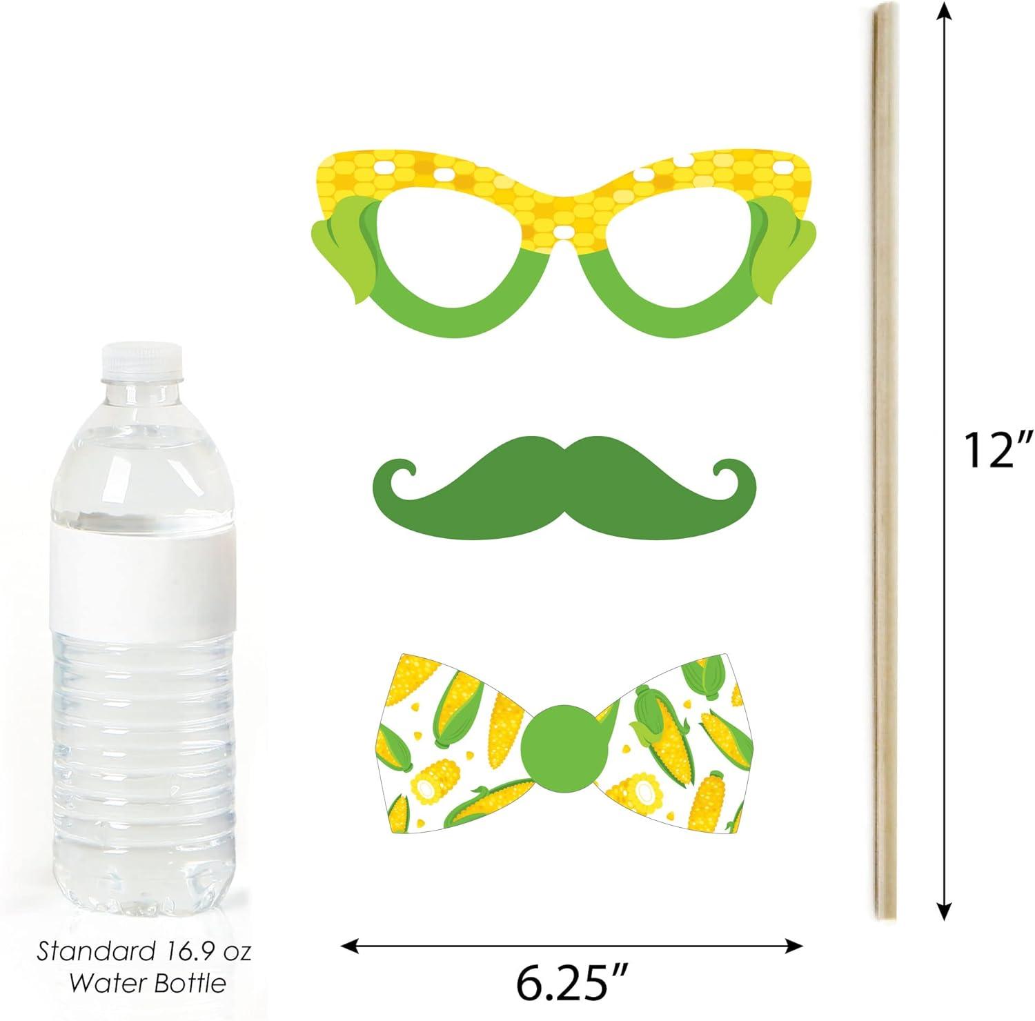 Big Dot of Happiness It's Corn - Fall Harvest Party Photo Booth Props Kit - 20 Count
