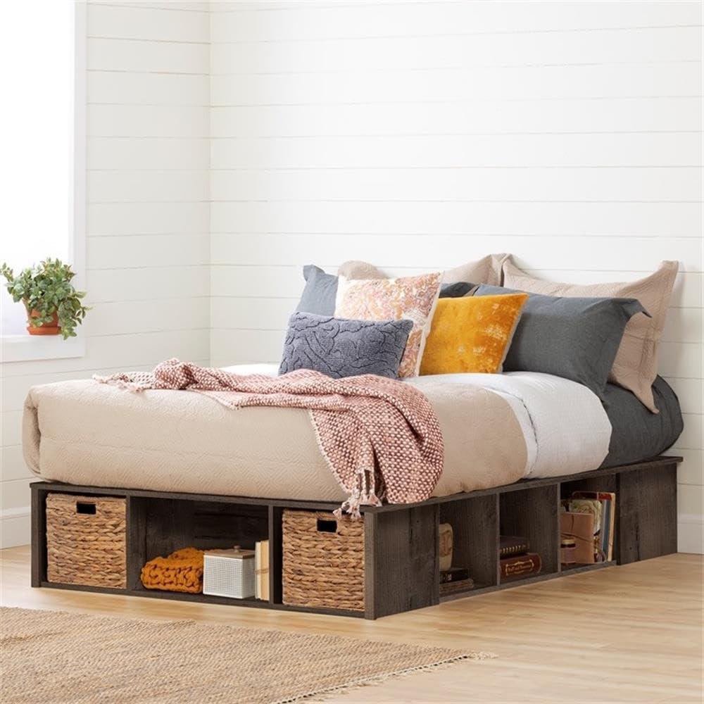 Avilla Storage Bed with Baskets Fall Oak - South Shore