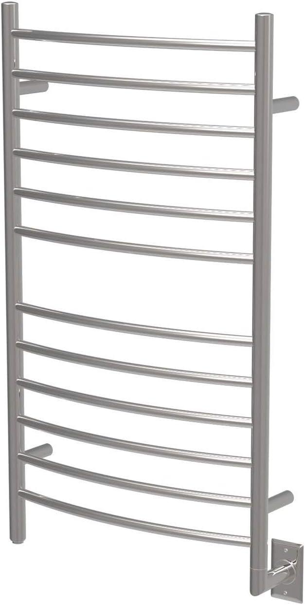 Wall Mount Radiant Curved Towel Warmer Hybrid Plug in/Hardwired