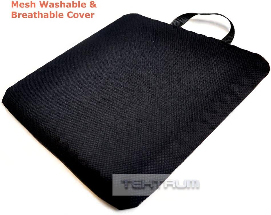 Black and Blue Orthopedic Gel Seat Cushion with Handle