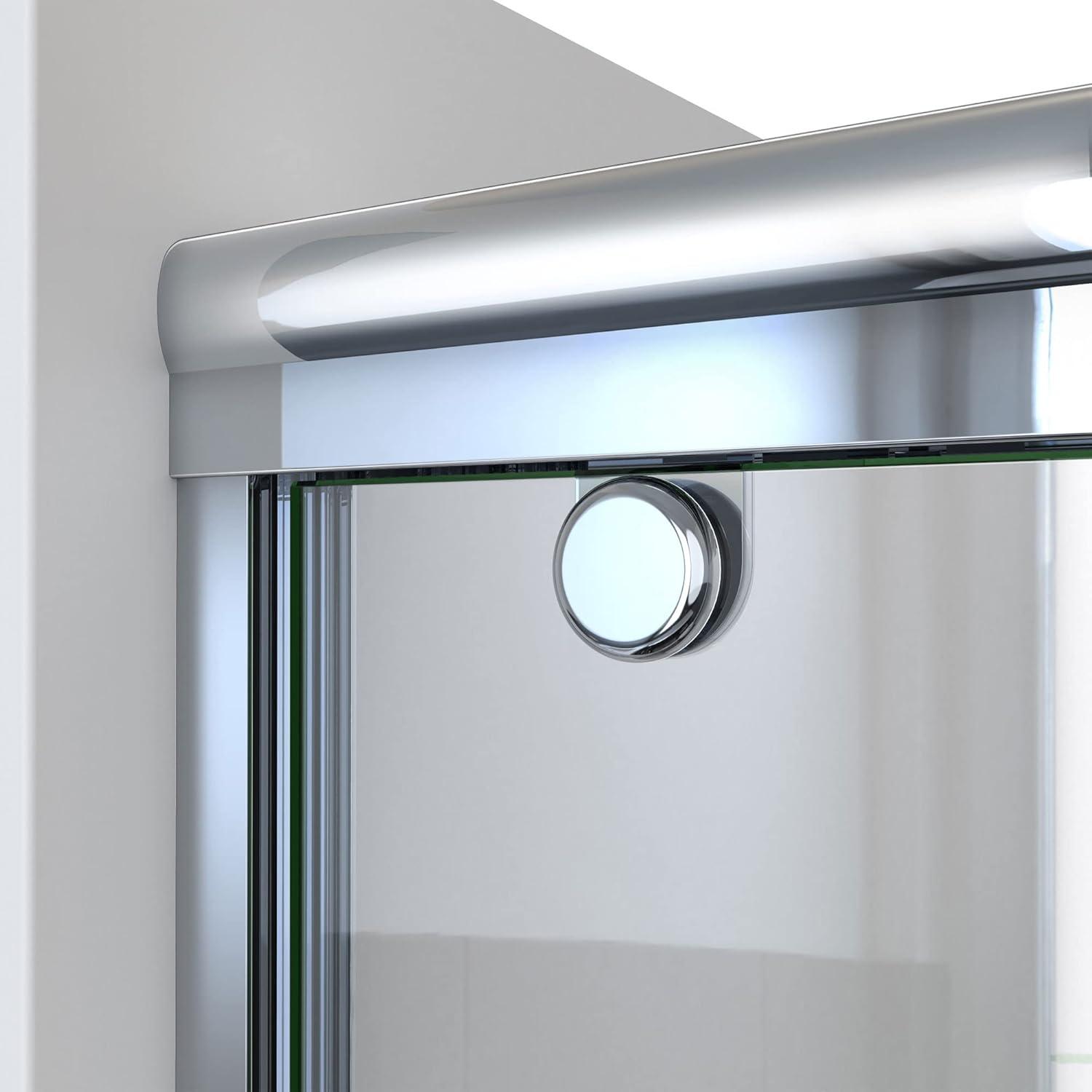 Charisma-X 44" W x 76'' H Bypass Semi-Frameless Shower Door with ClearMax Glass Treatment Technology