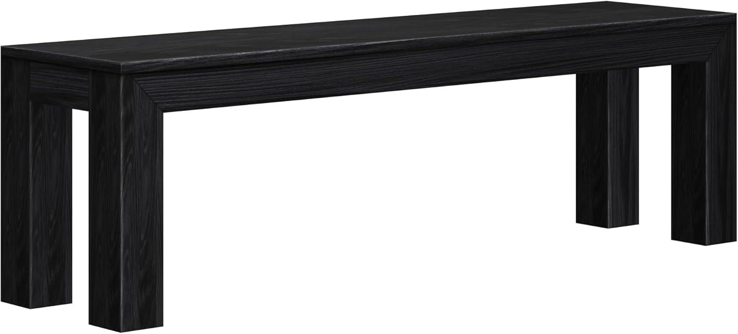 Plank+Beam 60" Modern Wood Dining Bench, Solid Wood Bench for Dining Table