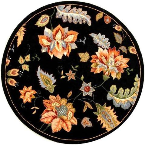Chelsea HK306 Handmade Area Rug - 4'6"x6'6" Oval - Black - Safavieh
