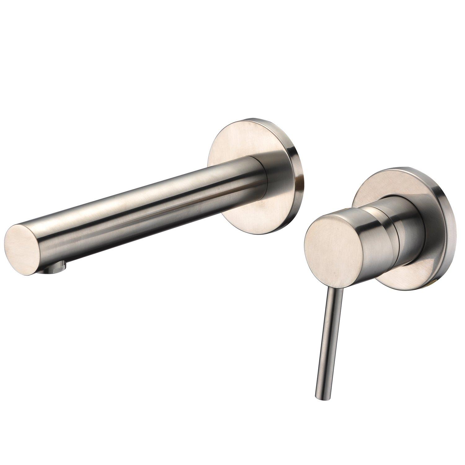 Bathroom Sink Faucet, Ssingle Handle Wall Mount Lavatory Faucet, Bathroom Vanity Faucet With Brass Rough-in Valve