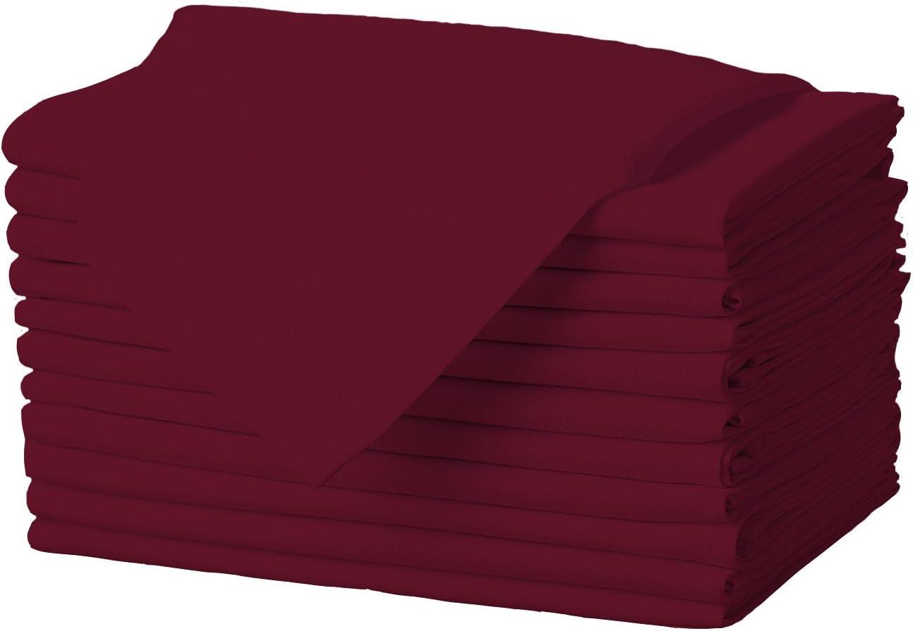 Burgundy Polyester 17'' x 17'' Cloth Napkins Set of 12