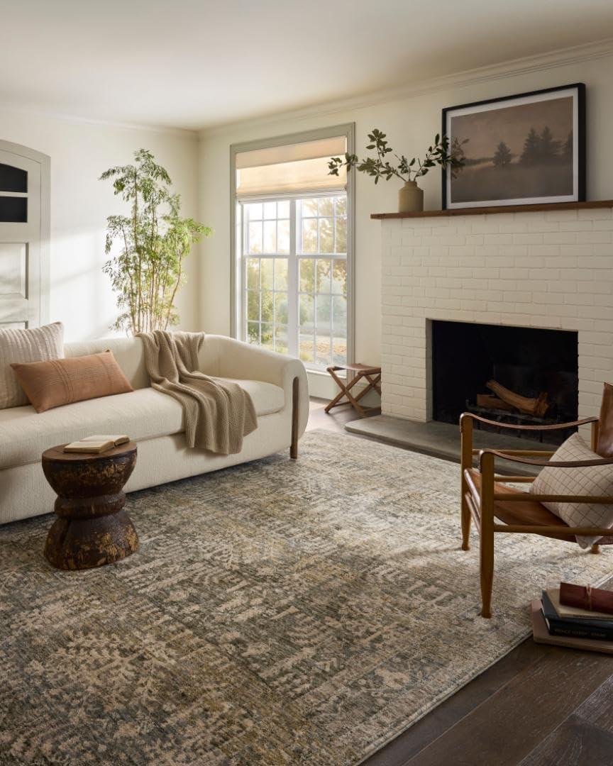 Magnolia Home by Joanna Gaines x Loloi Junie Moss / Natural Area Rug