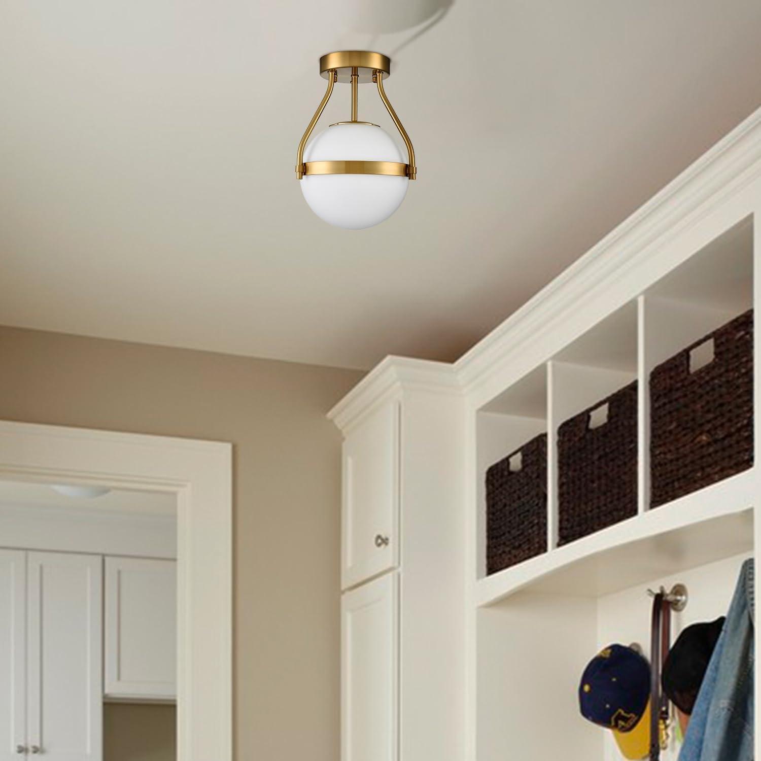 Brawner Glass Semi Flush Mount