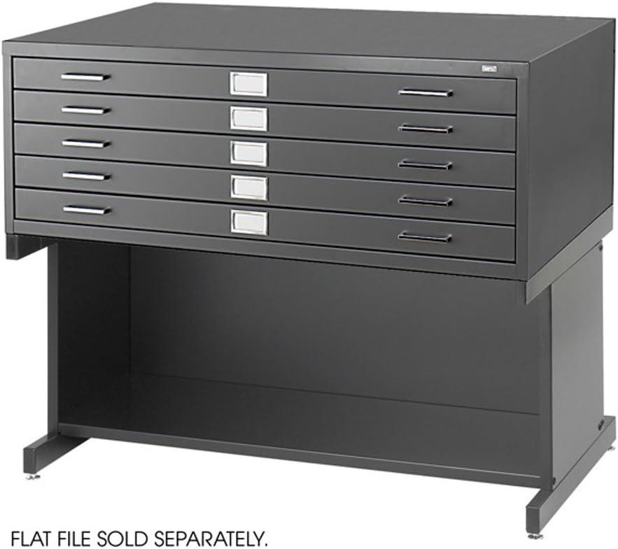 Black Steel High Base for 5-Drawer Flat File