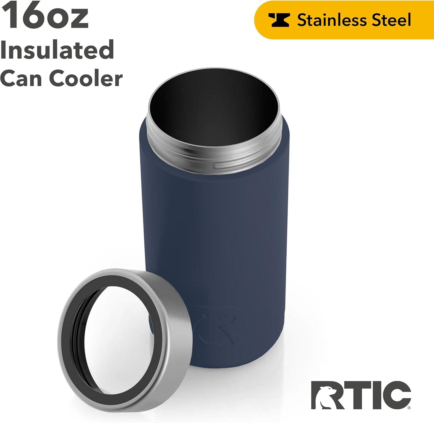 RTIC 16 oz Stainless Steel Insulated Craft Can Cooler, Navy