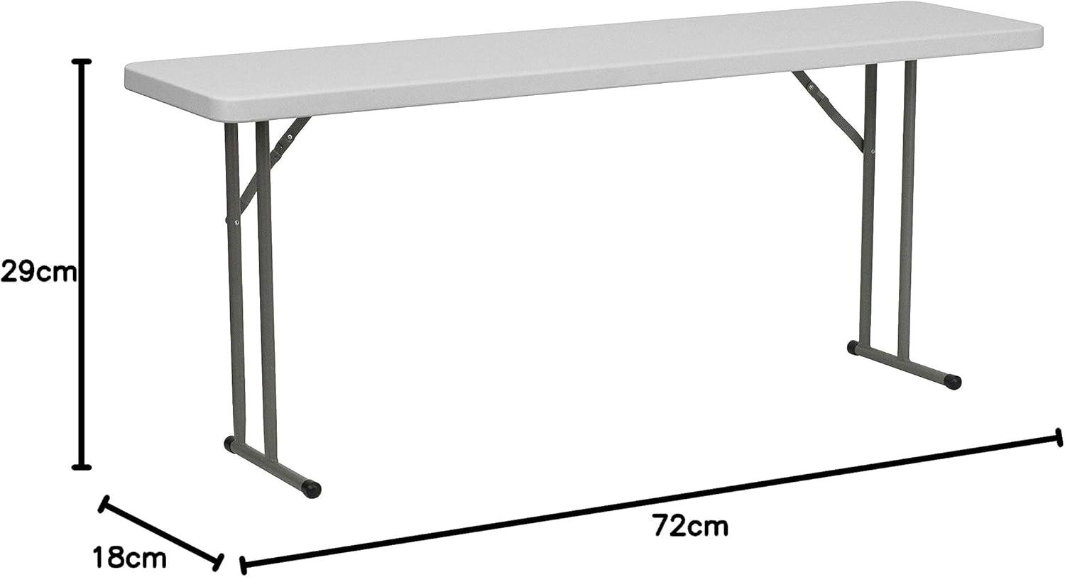 Noah Plastic Folding Training Table with Granite White Surface