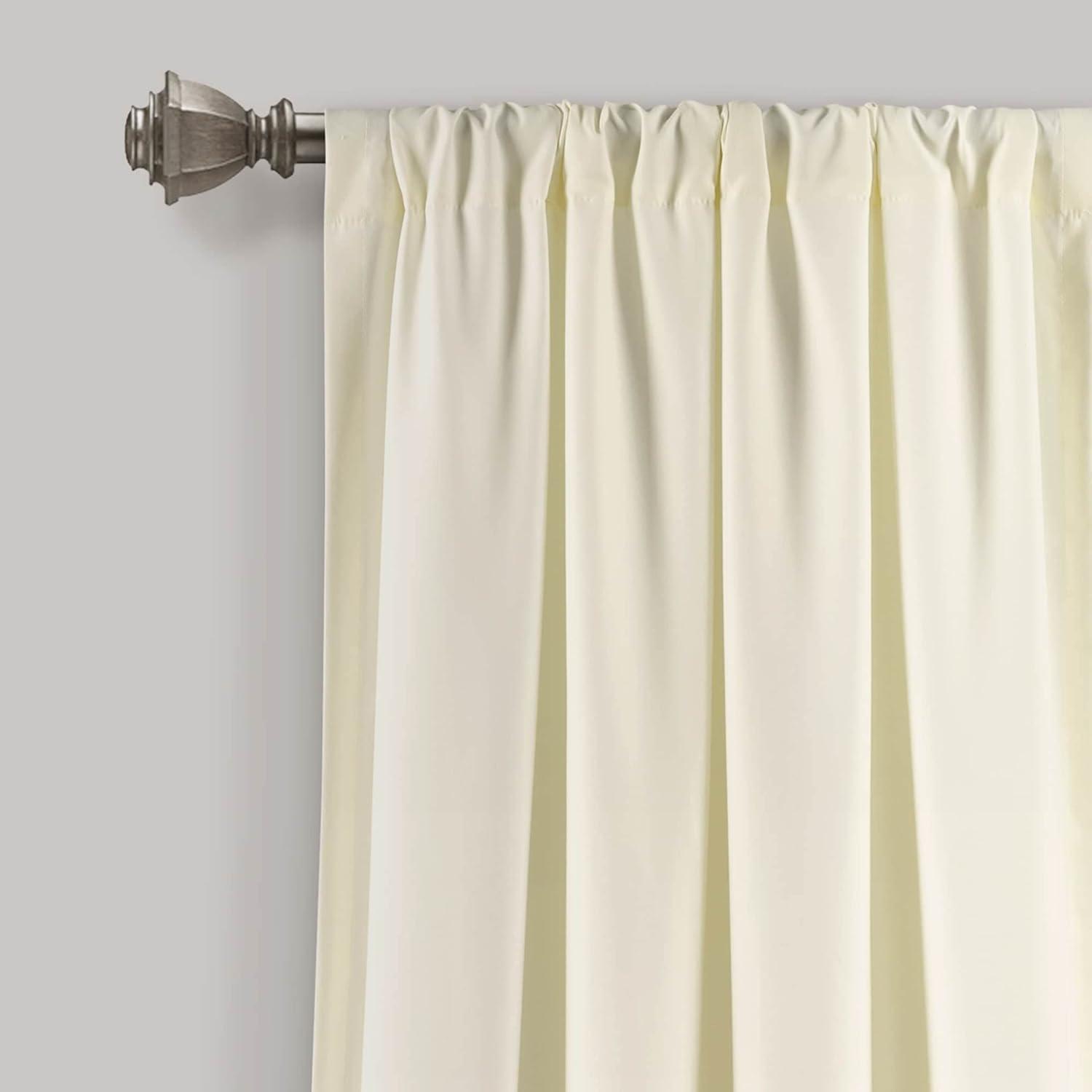 Lush Decor Allison Ruffle Polyester Semi Sheer Curtain Pair (Set of 2)