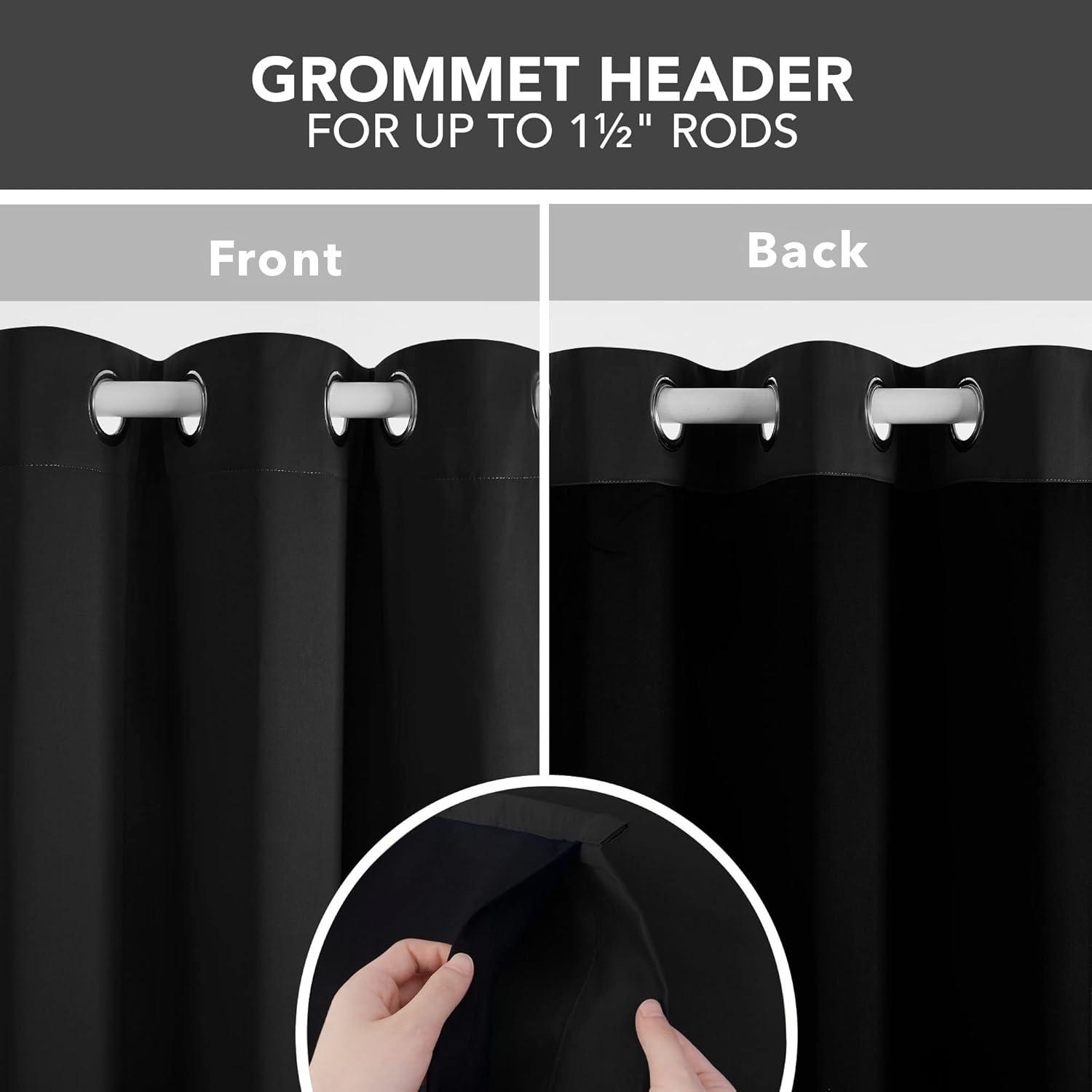 Deconovo Deconovo 100 Percent Blackout with Liner Grommet Curtain Panel Pair (Set of 2)
