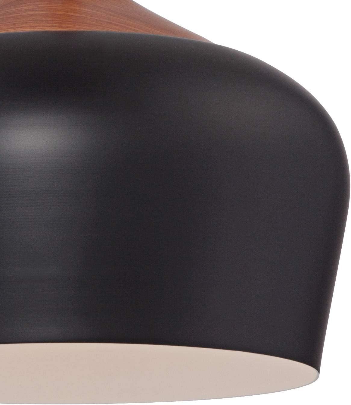 Possini Euro Design Felton Black Mini Pendant Light 12" Wide Farmhouse Rustic Rounded Shade for Dining Room Home Foyer Kitchen Island Entryway Bedroom