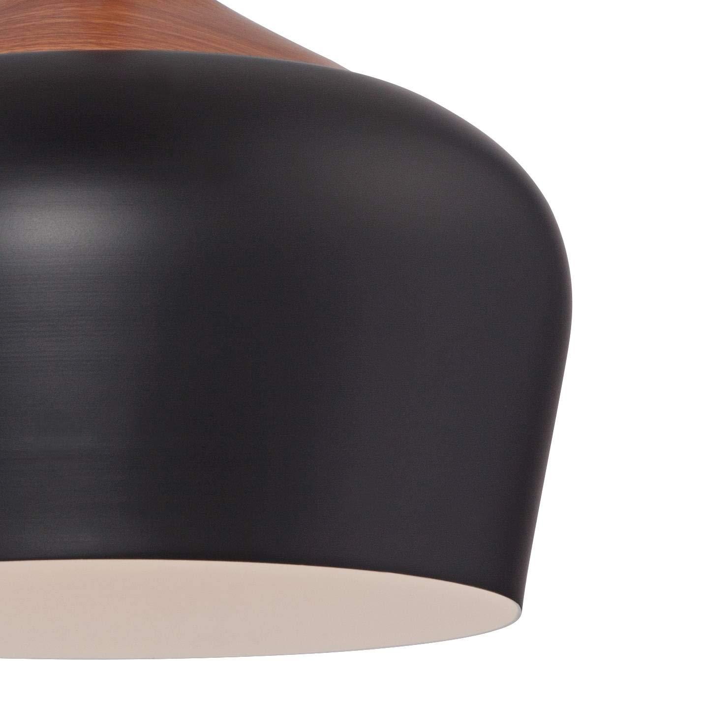 Possini Euro Design Felton Black Mini Pendant Light 12" Wide Farmhouse Rustic Rounded Shade for Dining Room Home Foyer Kitchen Island Entryway Bedroom