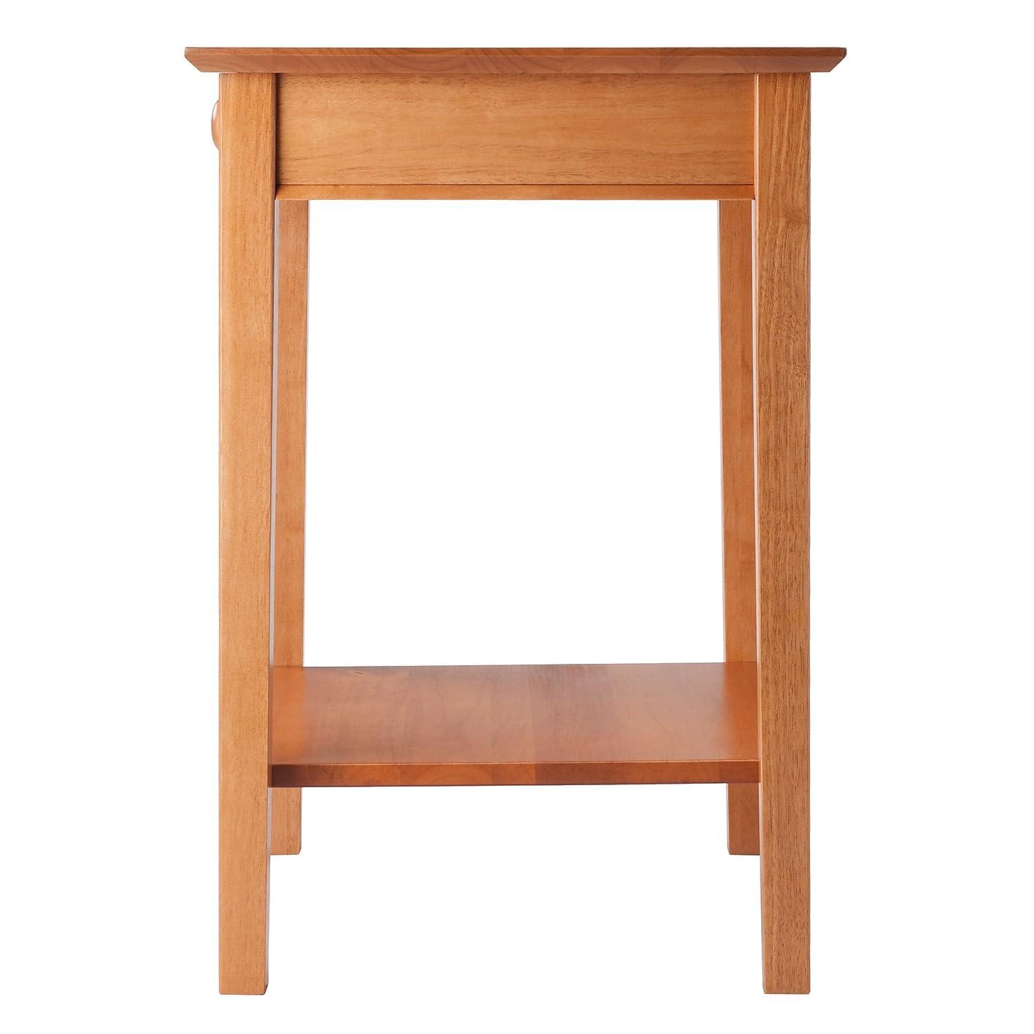 Winsome Studio End / Printer Table Honey: Wood Composite Stand with Drawer, Living Room Accent