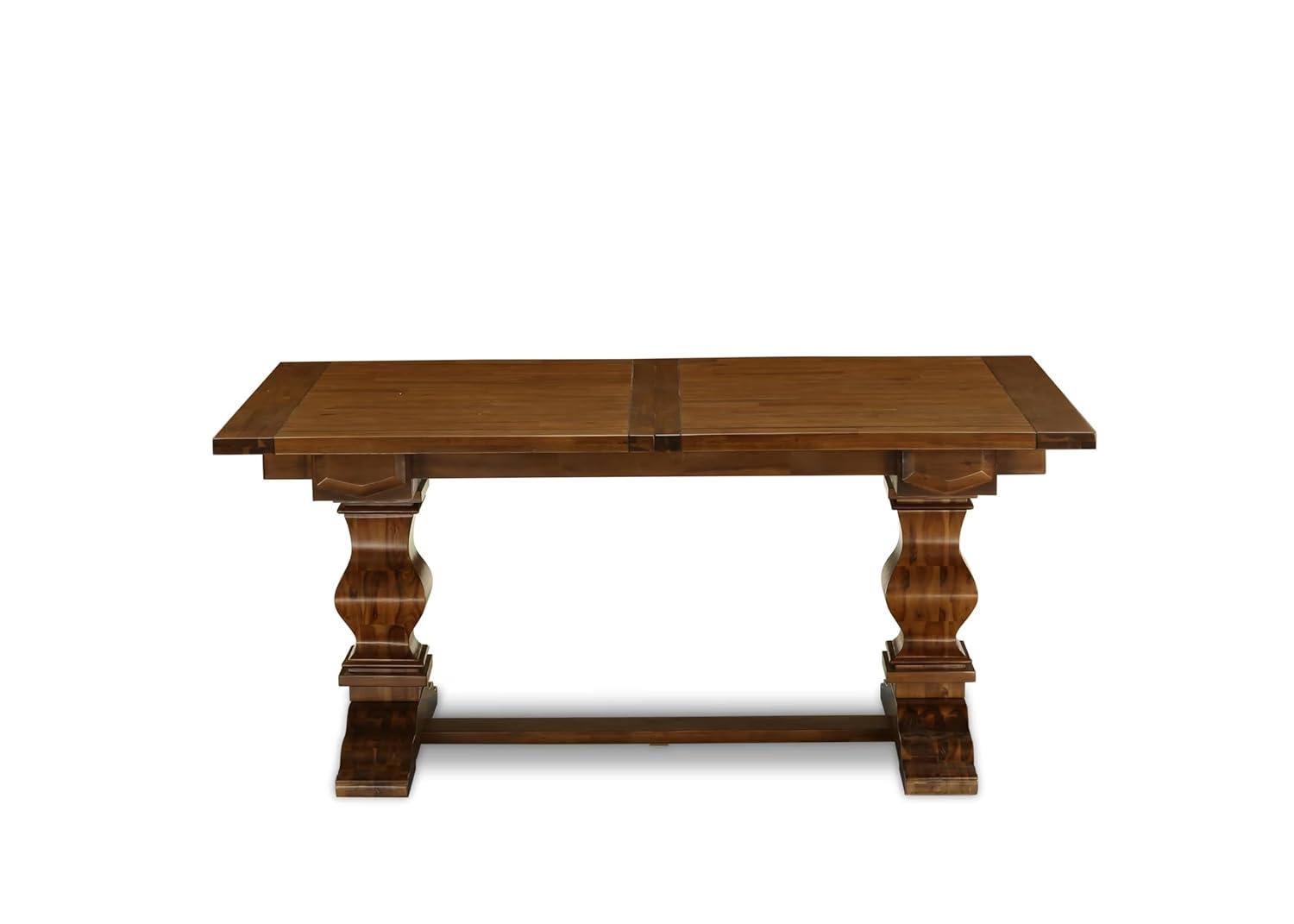 Lassale Removable Leaf Acacia Solid Wood Dining Set